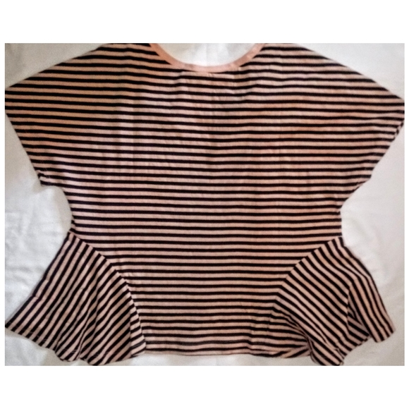 BP Contrast Stripe Peplum Tee Shirt, NWT - Picture 5 of 6
